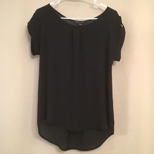 NWOT American Dream Black Blouse with Buttons Sz M